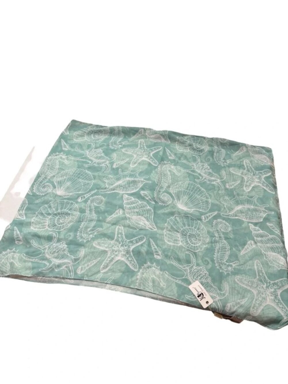 Seashell Print Lightweight Scarf - Mint Green